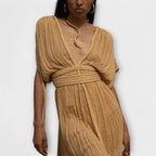 Aurelia – Vestido Maxi Boho con Cintura Trenzada