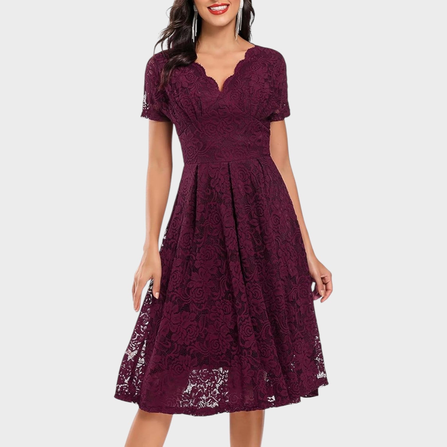 Ángeles - Vestido de Encaje Floral