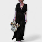 Aurelia – Vestido Maxi Boho con Cintura Trenzada