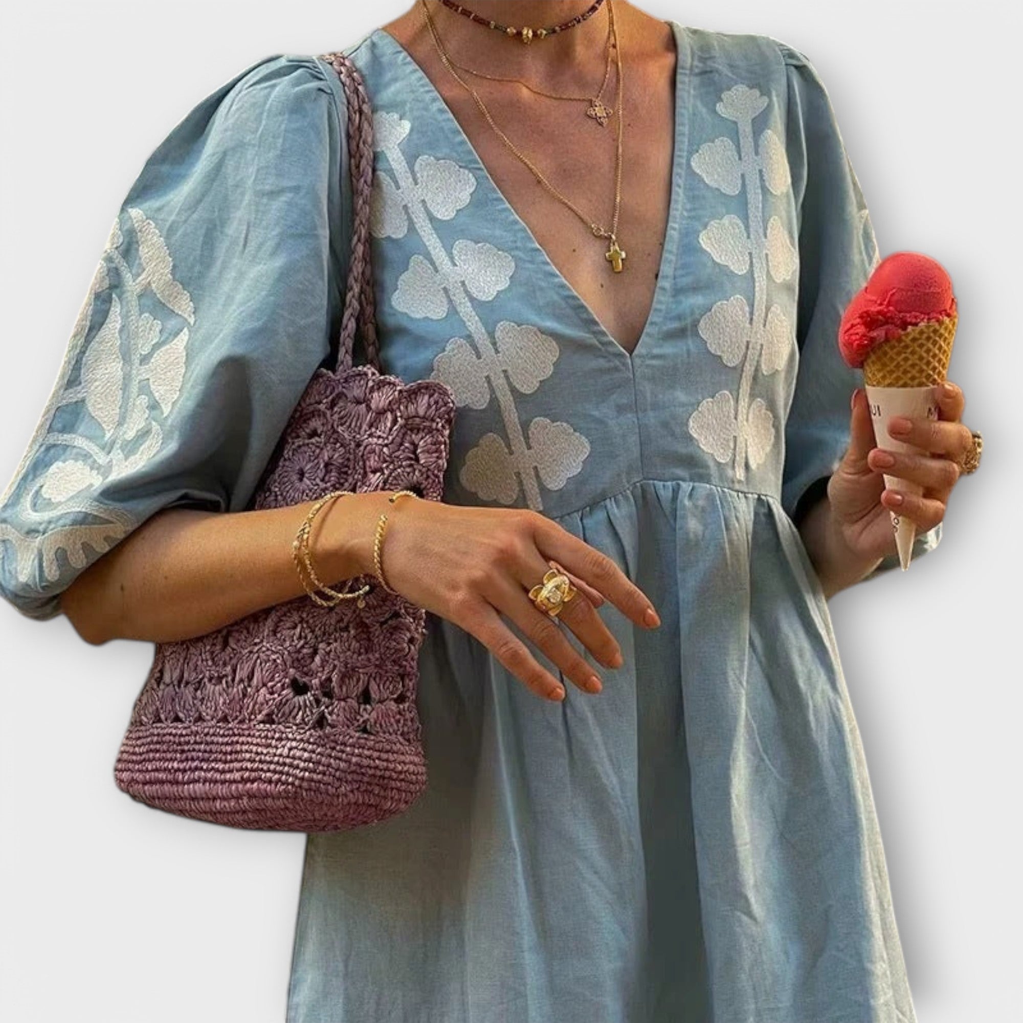 Andrea - Vestido Estampado para una Elegancia sin Esfuerzo