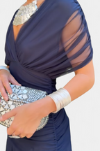 Alondra Vestido Largo con Estampado Floral Fantasía y Escote en V