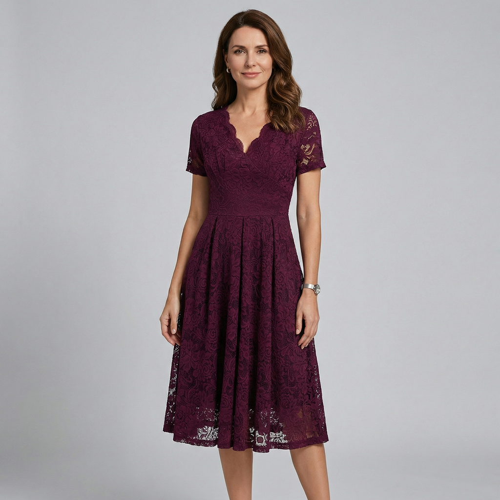 Ángeles - Vestido de Encaje Floral